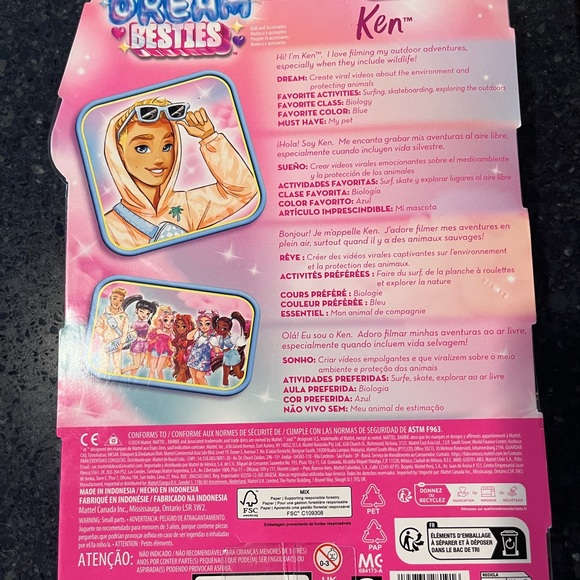 Barbie Dream Besties Ken Doll in Cream Outfit with Accessories - Picture 2 of 2